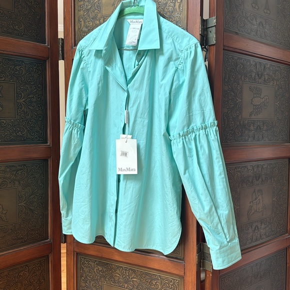 Max Mara Roseto Cotton Poplin Blouse - Picture 3 of 11